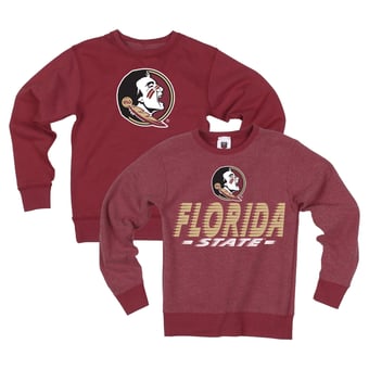 Youth Wes & Willy  Garnet Florida State Seminoles Reversible Sweatshirt