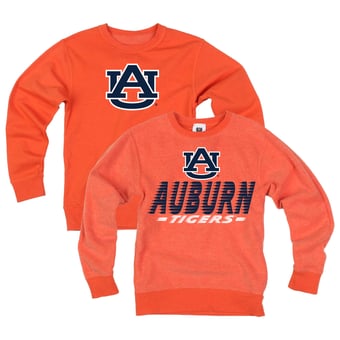 Youth Wes & Willy  Orange Auburn Tigers Reversible Sweatshirt