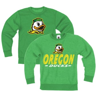 Youth Wes & Willy  Green Oregon Ducks Reversible Sweatshirt