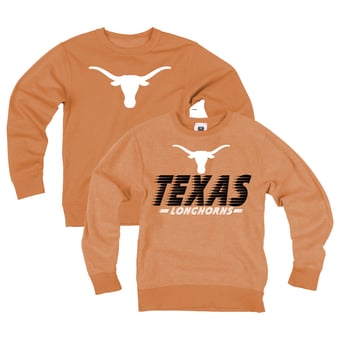 Youth Wes & Willy  Texas Orange Texas Longhorns Reversible Sweatshirt