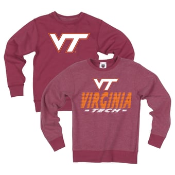Youth Wes & Willy  Maroon Virginia Tech Hokies Reversible Sweatshirt