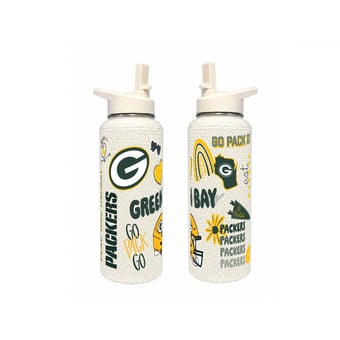 The Memory Company Green Bay Packers 34oz. Bling Quencher Bottle