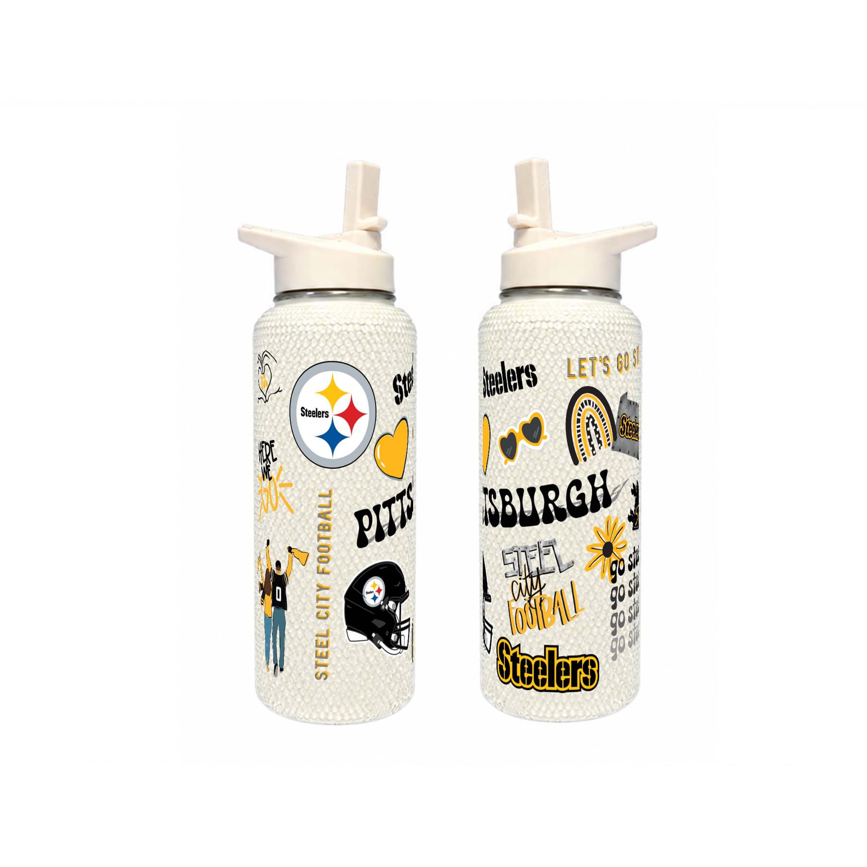 The Memory Company Pittsburgh Steelers 34oz. Bling Quencher Bottle