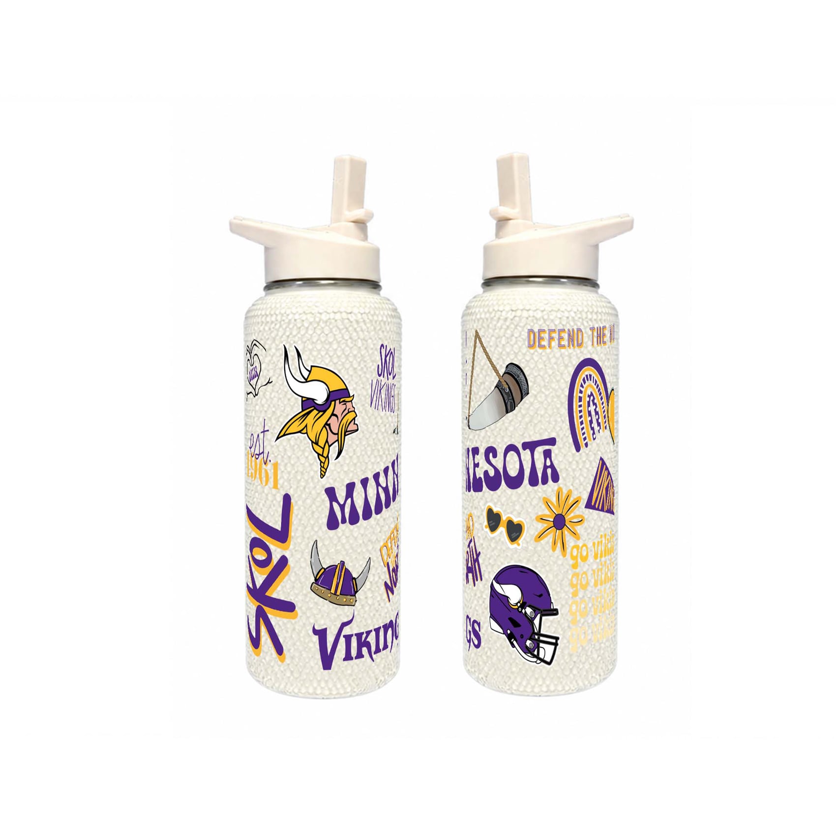 The Memory Company Minnesota Vikings 34oz. Bling Quencher Bottle
