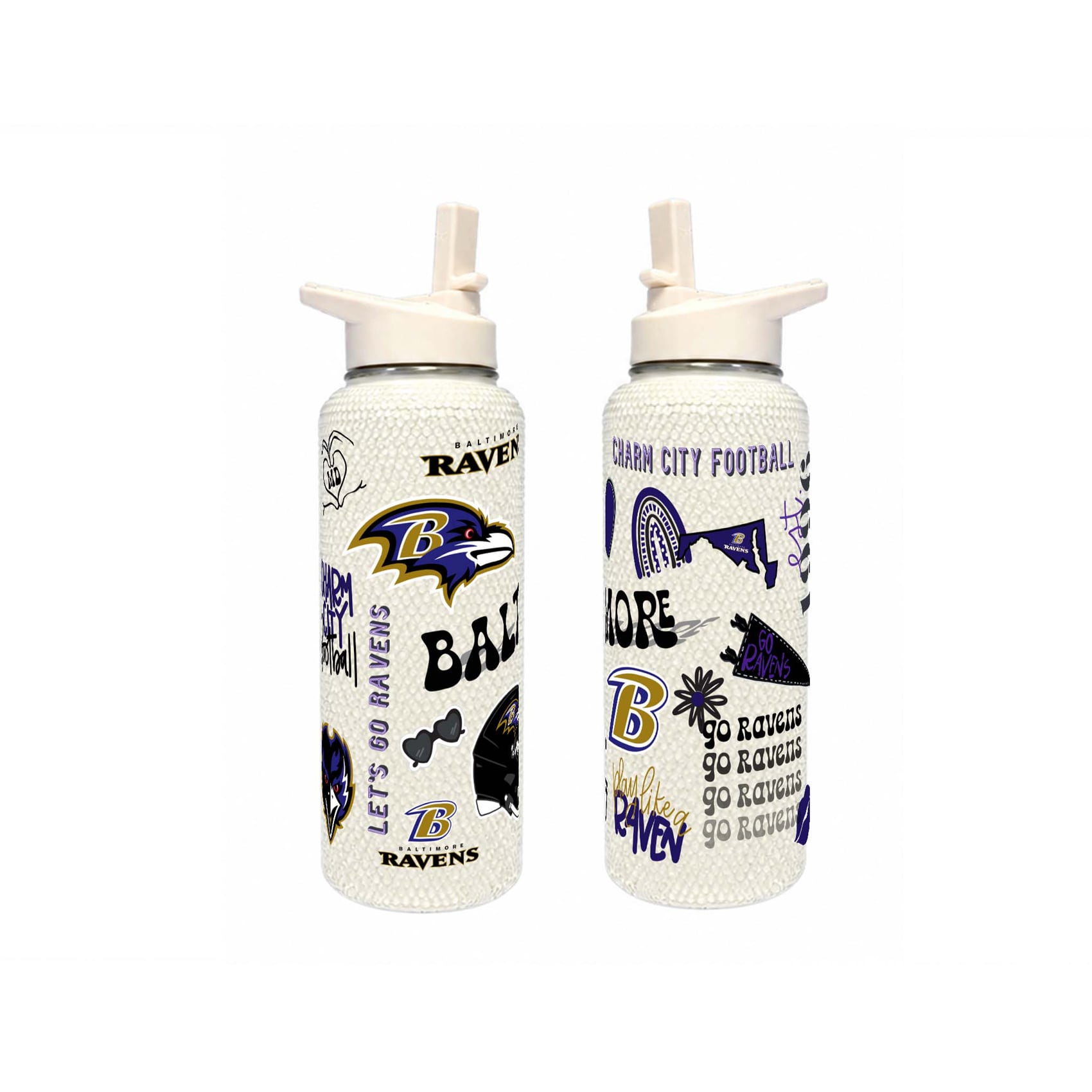 The Memory Company Baltimore Ravens 34oz. Bling Quencher Bottle