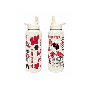 The Memory Company Wisconsin Badgers 34oz. Bling Quencher Bottle