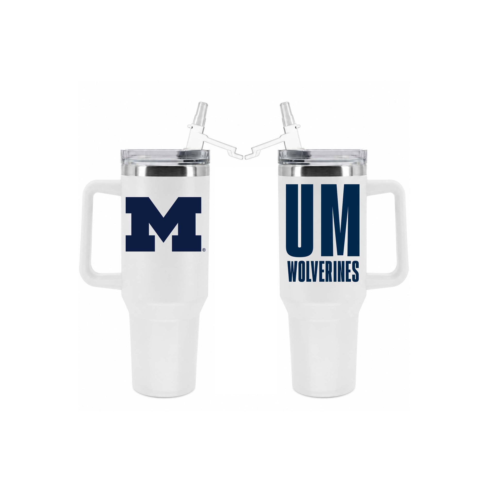 The Memory Company Michigan Wolverines 40oz. Stainless Steel Tumbler with Flip Straw