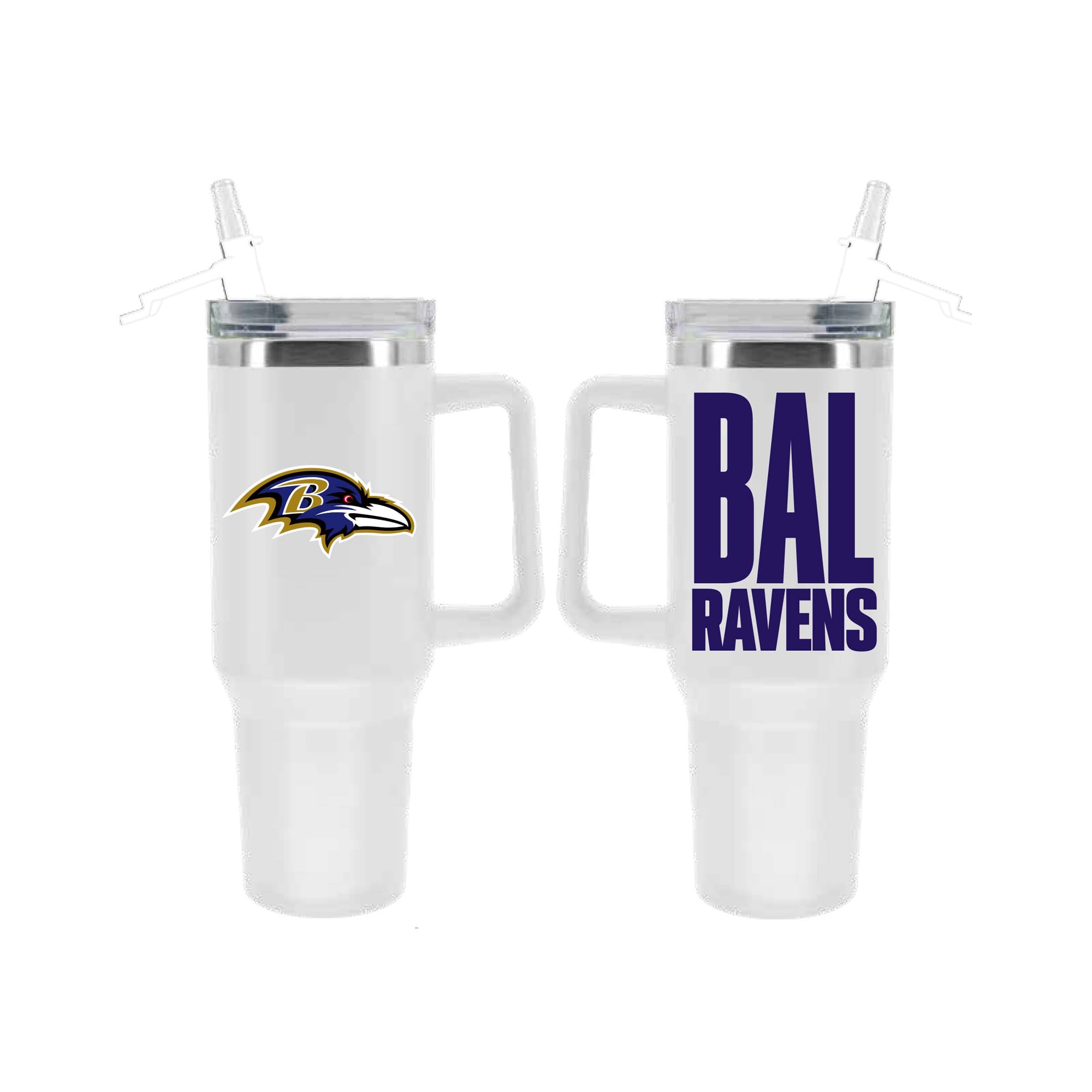 The Memory Company Baltimore Ravens 40oz. Stainless Steel Tumbler with Flip Straw