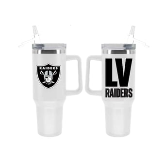 The Memory Company Las Vegas Raiders 40oz. Stainless Steel Tumbler with Flip Straw