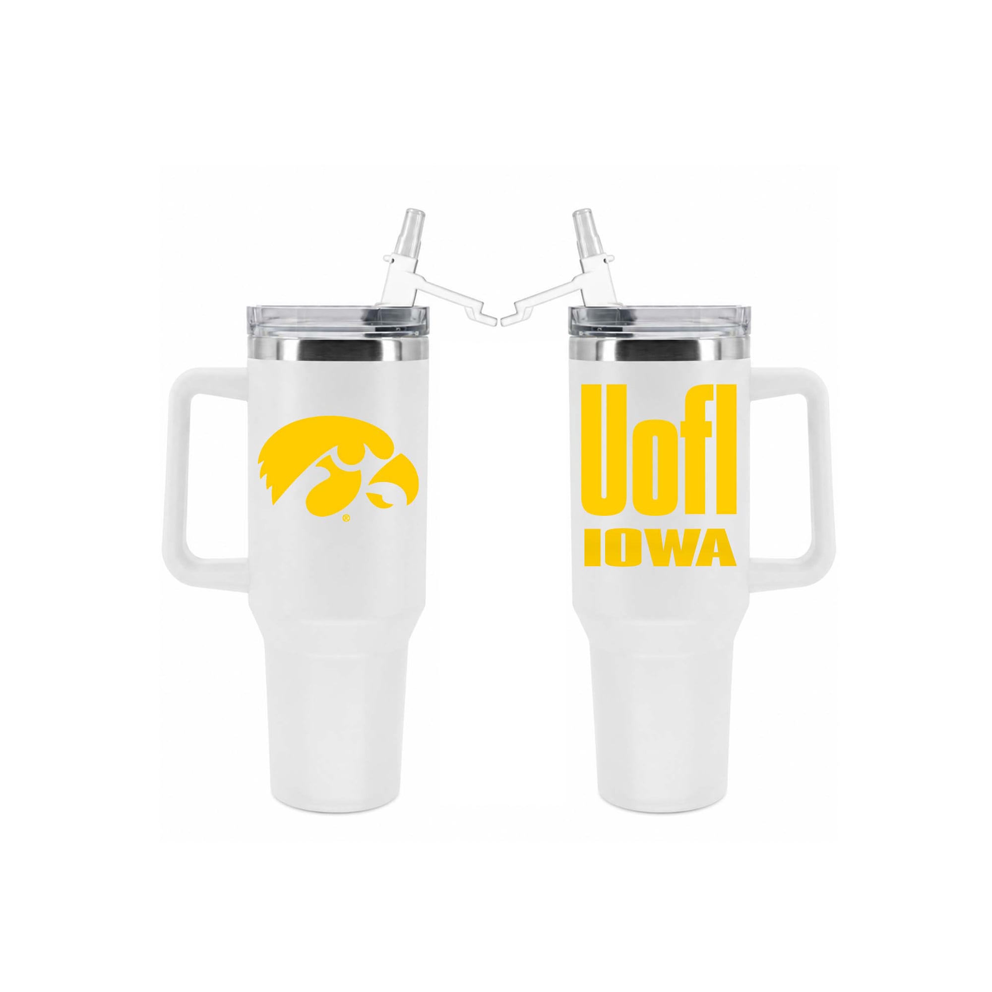The Memory Company Iowa Hawkeyes 40oz. Stainless Steel Tumbler with Flip Straw