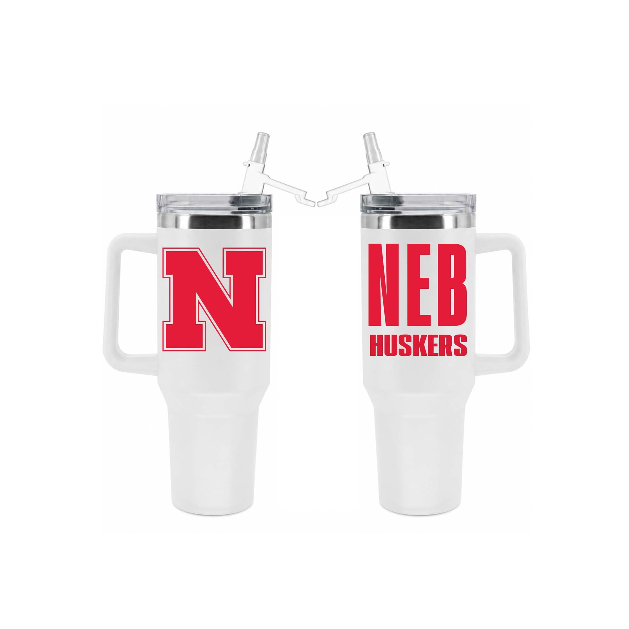 The Memory Company Nebraska Huskers 40oz. Stainless Steel Tumbler with Flip Straw
