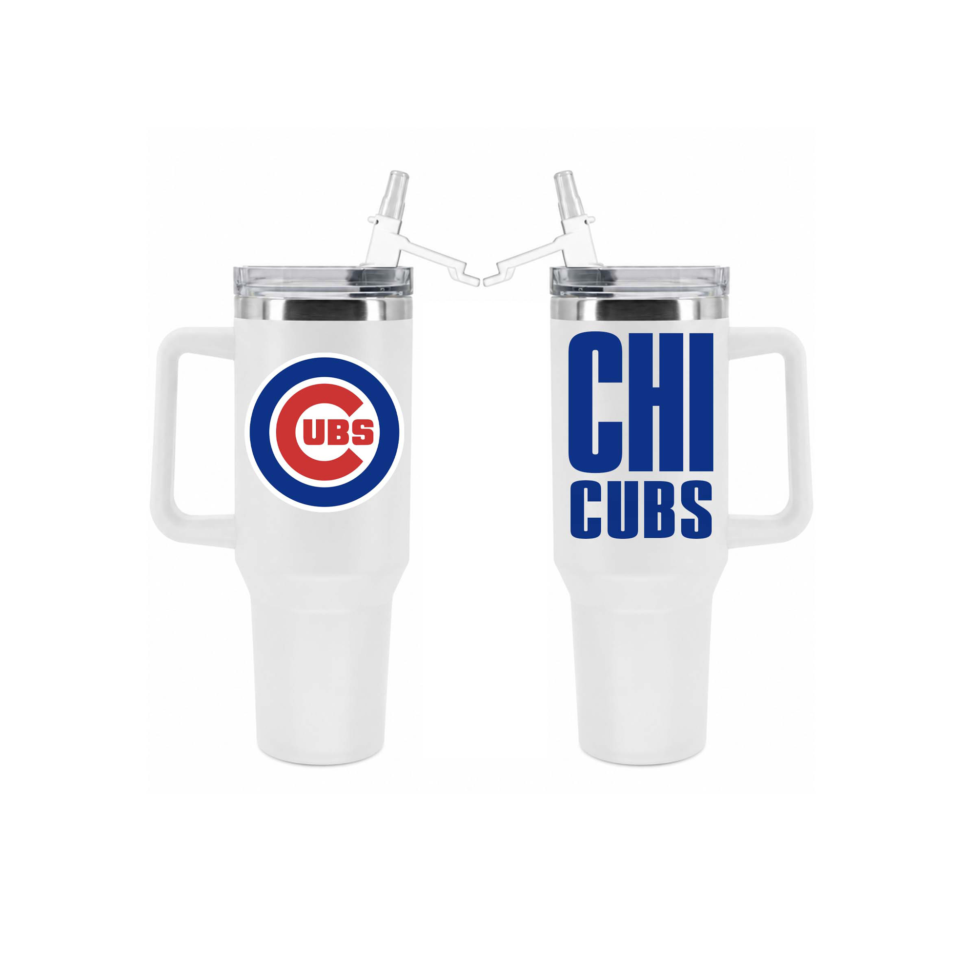 The Memory Company Chicago Cubs 40oz. Stainless Steel Tumbler with Flip Straw
