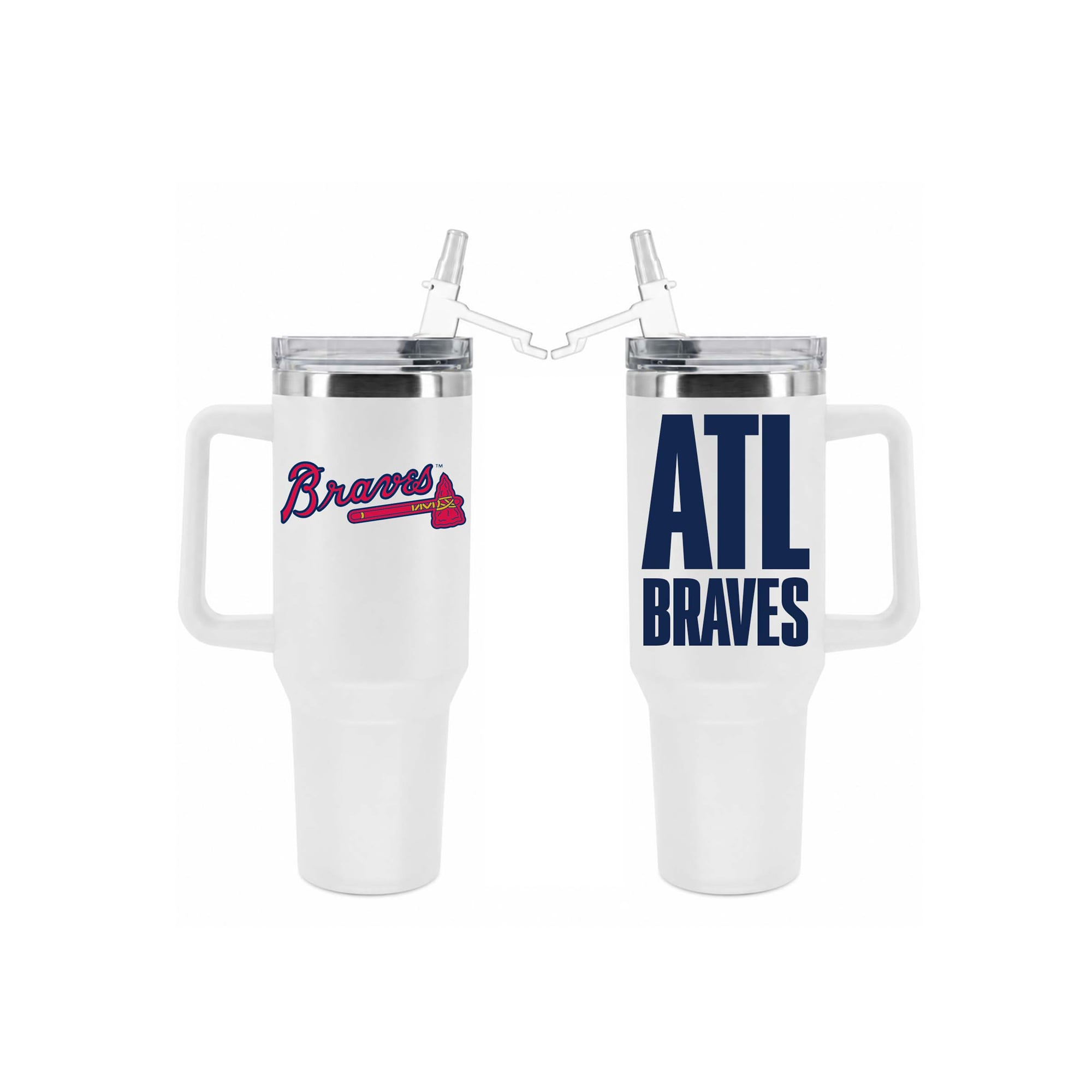 The Memory Company Atlanta Braves 40oz. Stainless Steel Tumbler with Flip Straw