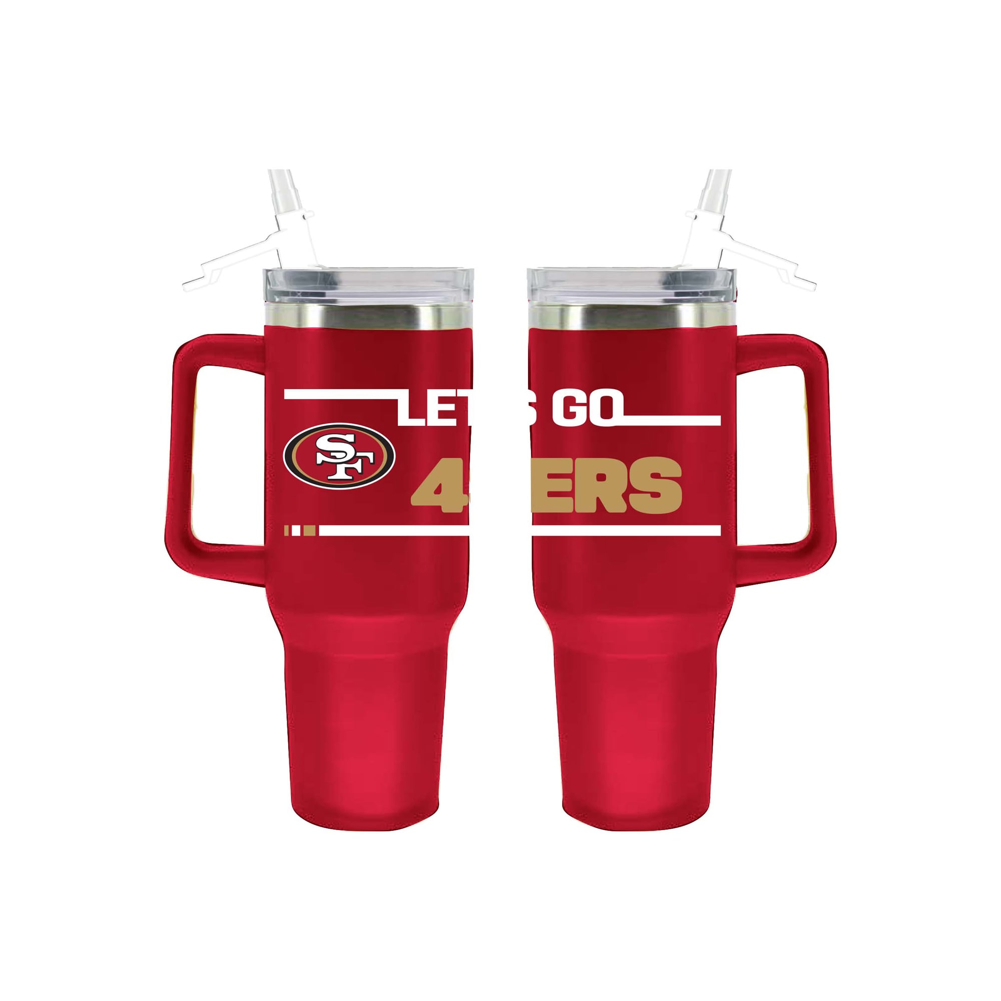 The Memory Company San Francisco 49ers 40oz. Stainless Steel Team Color Tumbler with Flip Straw