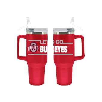 The Memory Company Ohio State Buckeyes 40oz. Stainless Steel Team Color Tumbler with Flip Straw