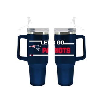 The Memory Company New England Patriots 40oz. Stainless Steel Team Color Tumbler with Flip Straw