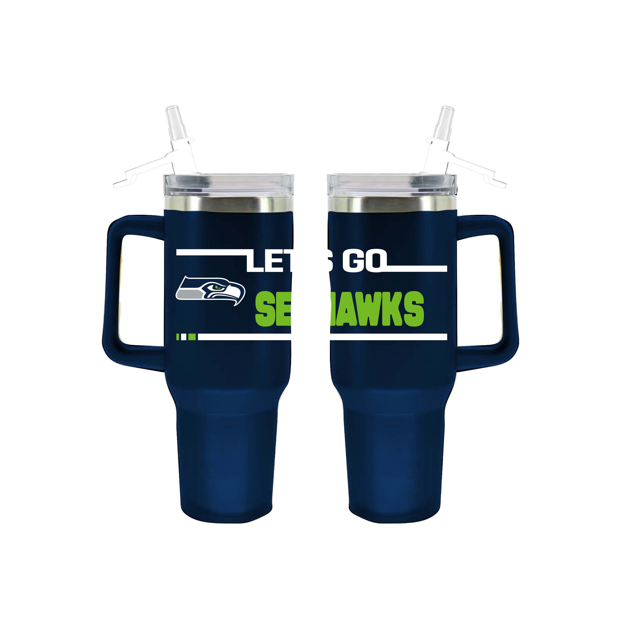 The Memory Company Seattle Seahawks 40oz. Stainless Steel Team Color Tumbler with Flip Straw