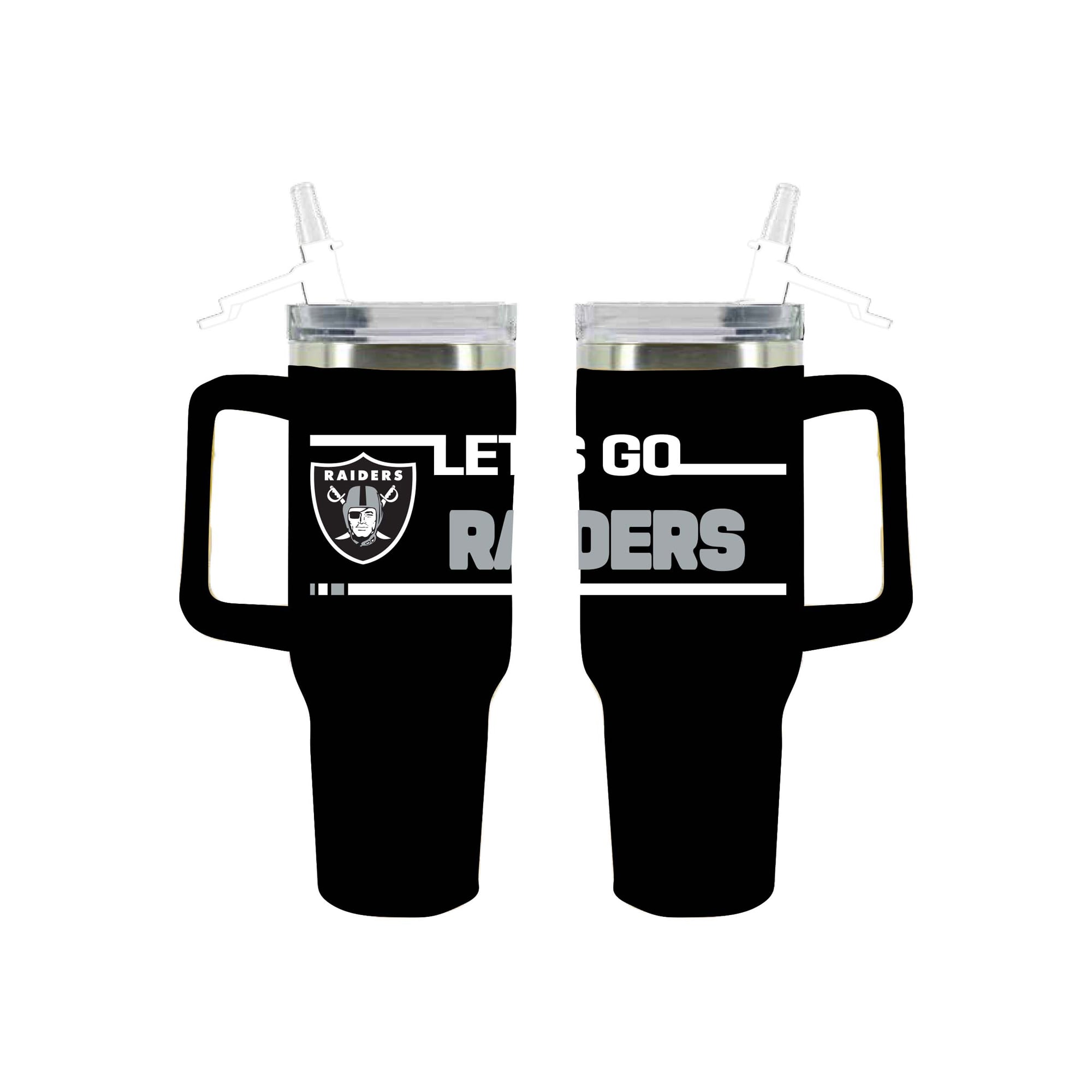 The Memory Company Las Vegas Raiders 40oz. Stainless Steel Team Color Tumbler with Flip Straw
