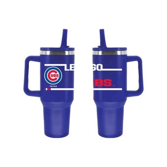 The Memory Company Chicago Cubs 40oz. Stainless Steel Team Color Tumbler with Flip Straw