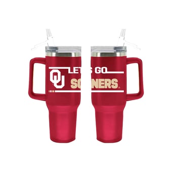 The Memory Company Oklahoma Sooners 40oz. Stainless Steel Team Color Tumbler with Flip Straw