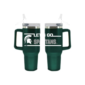 The Memory Company Michigan State Spartans 40oz. Stainless Steel Team Color Tumbler with Flip Straw