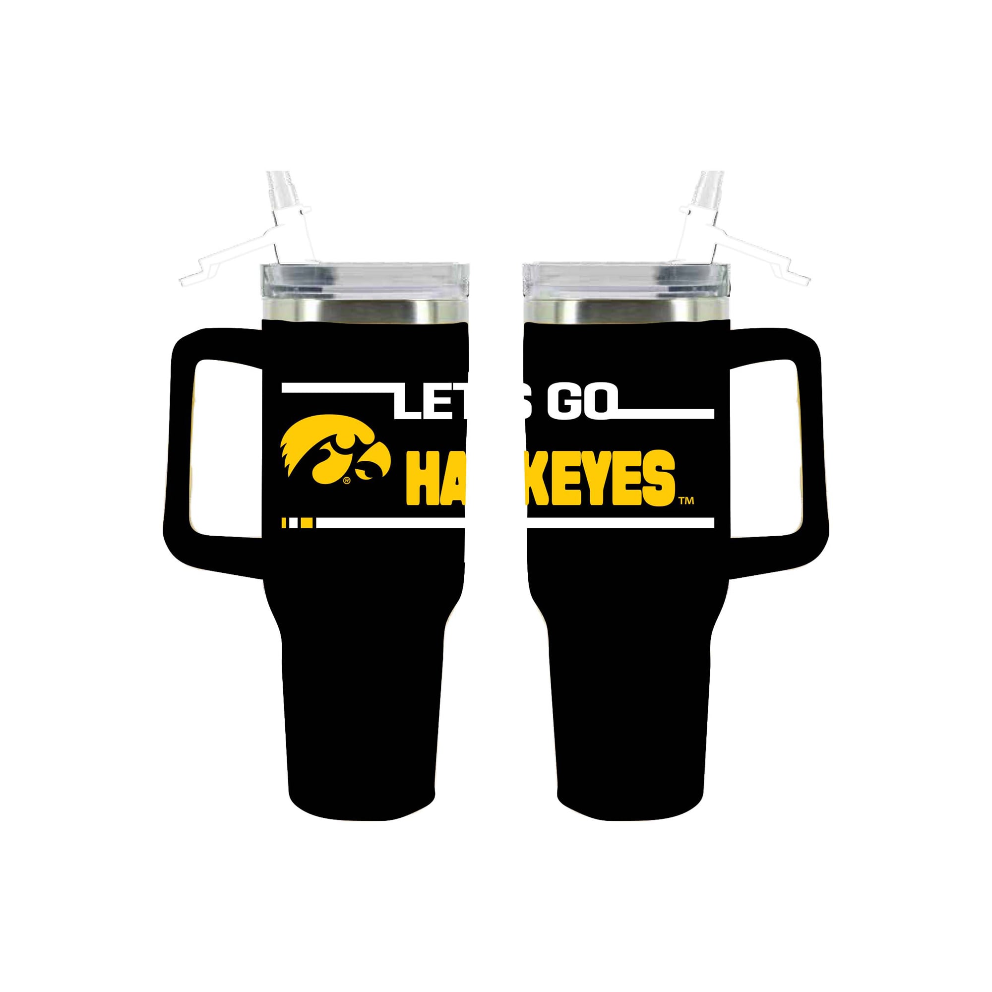 The Memory Company Iowa Hawkeyes 40oz. Stainless Steel Team Color Tumbler with Flip Straw