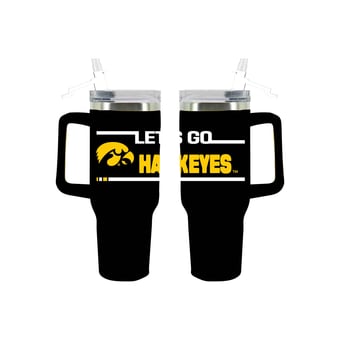 The Memory Company Iowa Hawkeyes 40oz. Stainless Steel Team Color Tumbler with Flip Straw