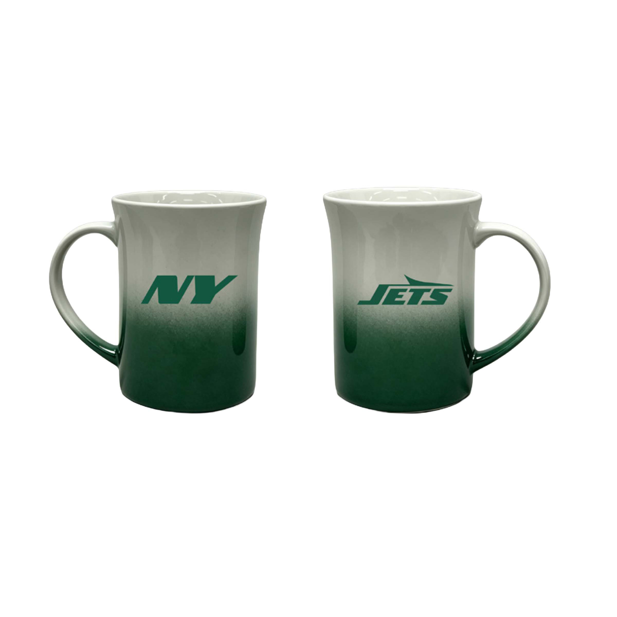 The Memory Company New York Jets Two-Pack 15oz. Ceramic Ombre Mug Set