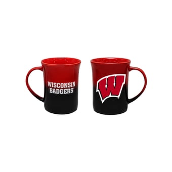 The Memory Company Wisconsin Badgers Two-Pack 15oz. Ceramic Ombre Mug Set