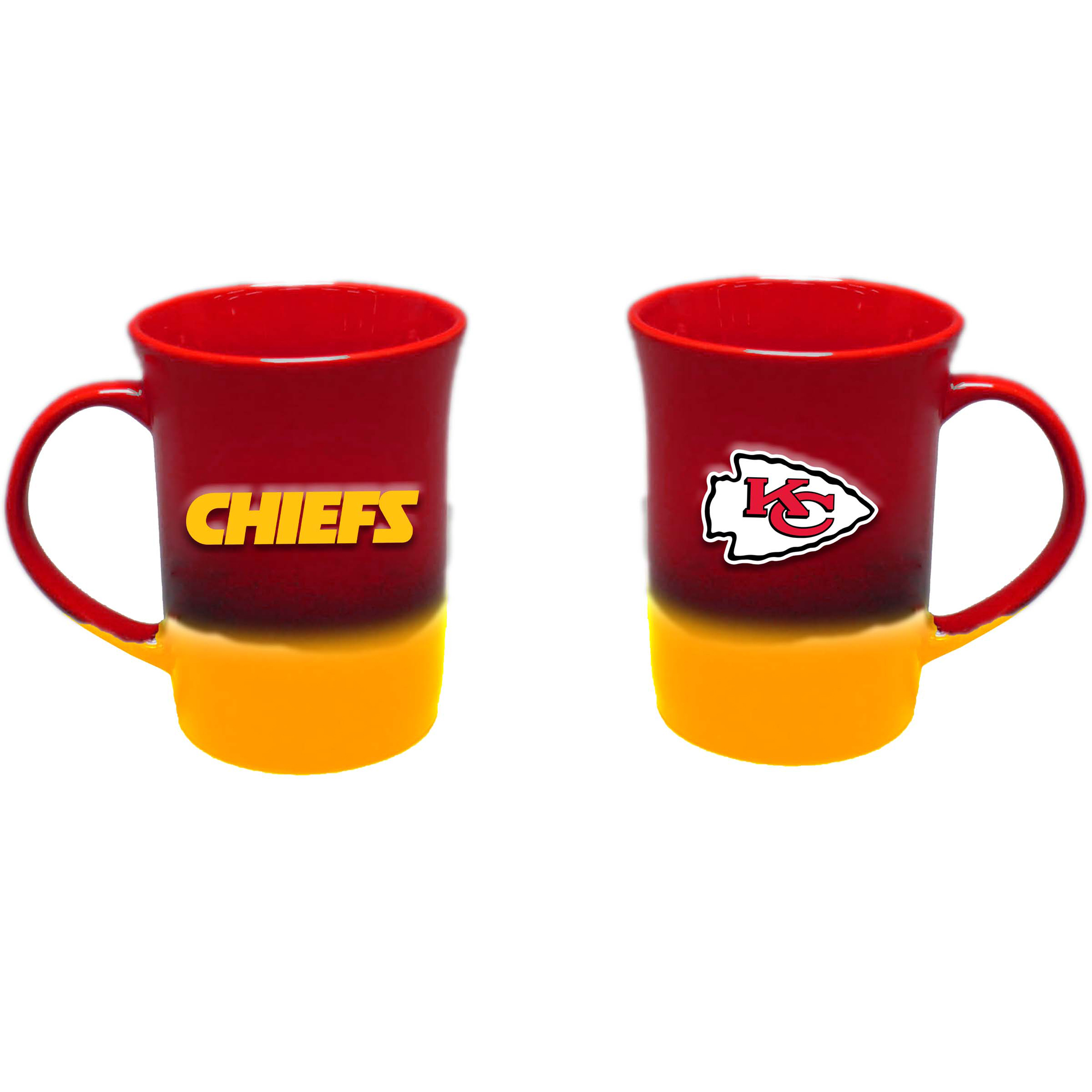 The Memory Company Kansas City Chiefs Two-Pack 15oz. Ceramic Ombre Mug Set
