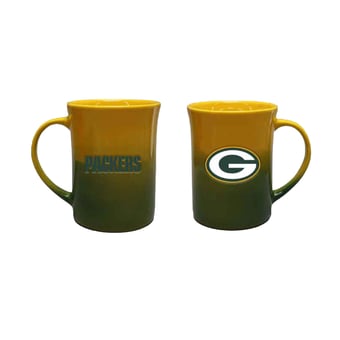 The Memory Company Green Bay Packers Two-Pack 15oz. Ceramic Ombre Mug Set