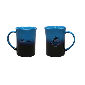 The Memory Company Miami Marlins Two-Pack 15oz. Ceramic Ombre Mug Set