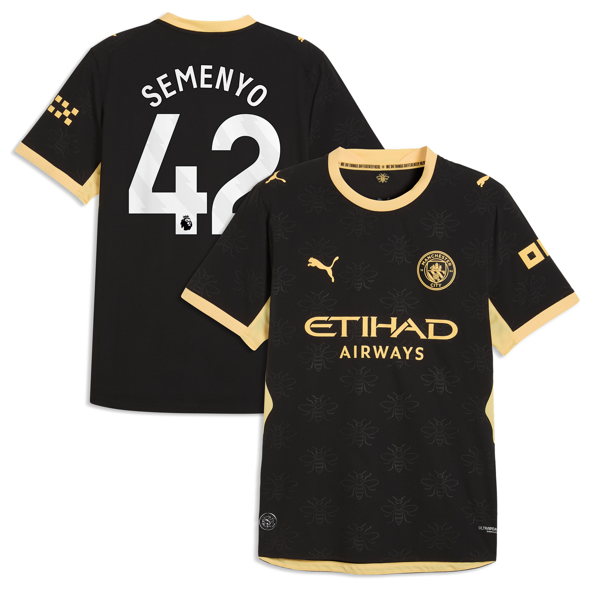 Maillot Extérieur Authentic Manchester City PUMA 26/27 avec flocage Semenyo 42