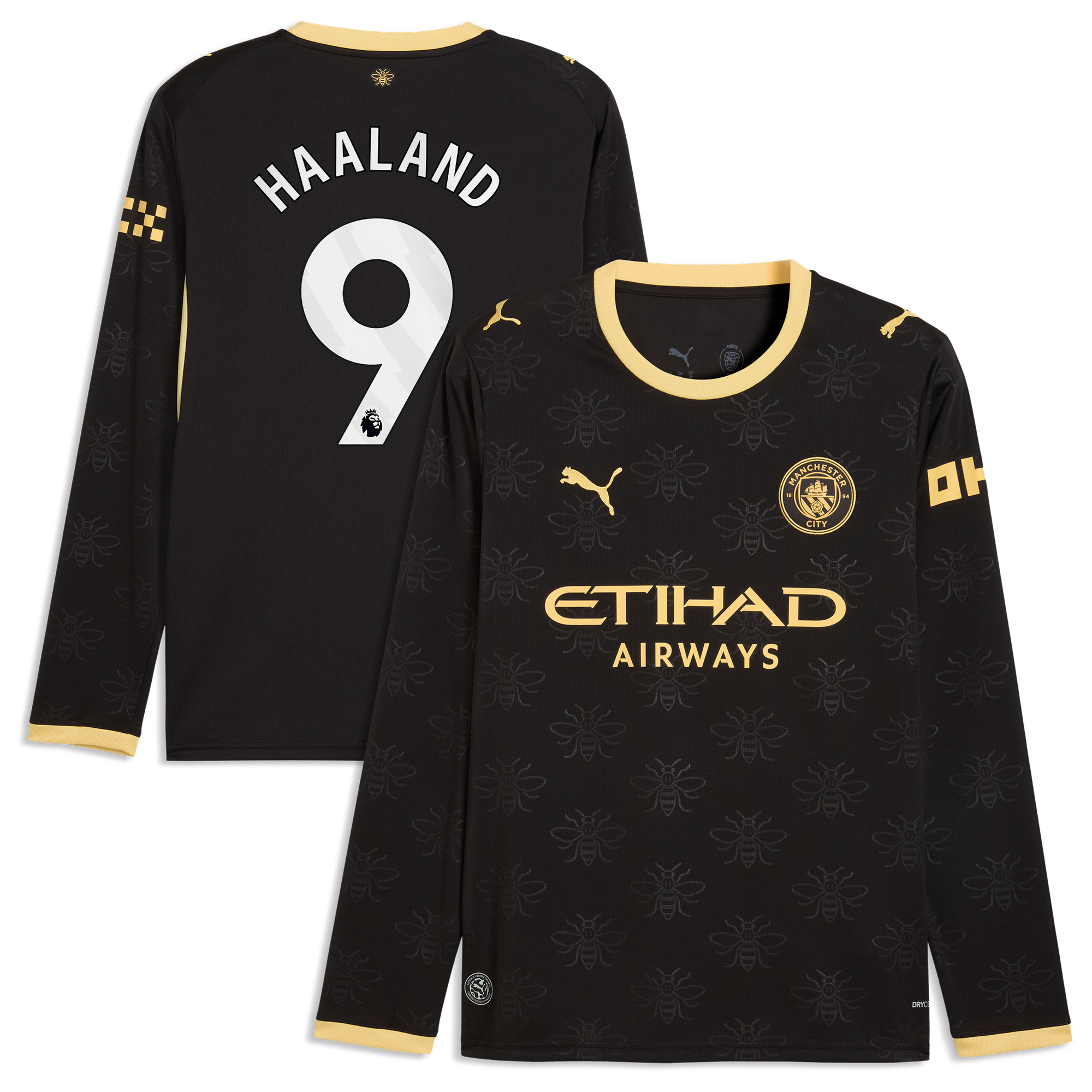 Maillot Extérieur Manchester City PUMA 26/27 - Manches longues avec flocage Haaland 9