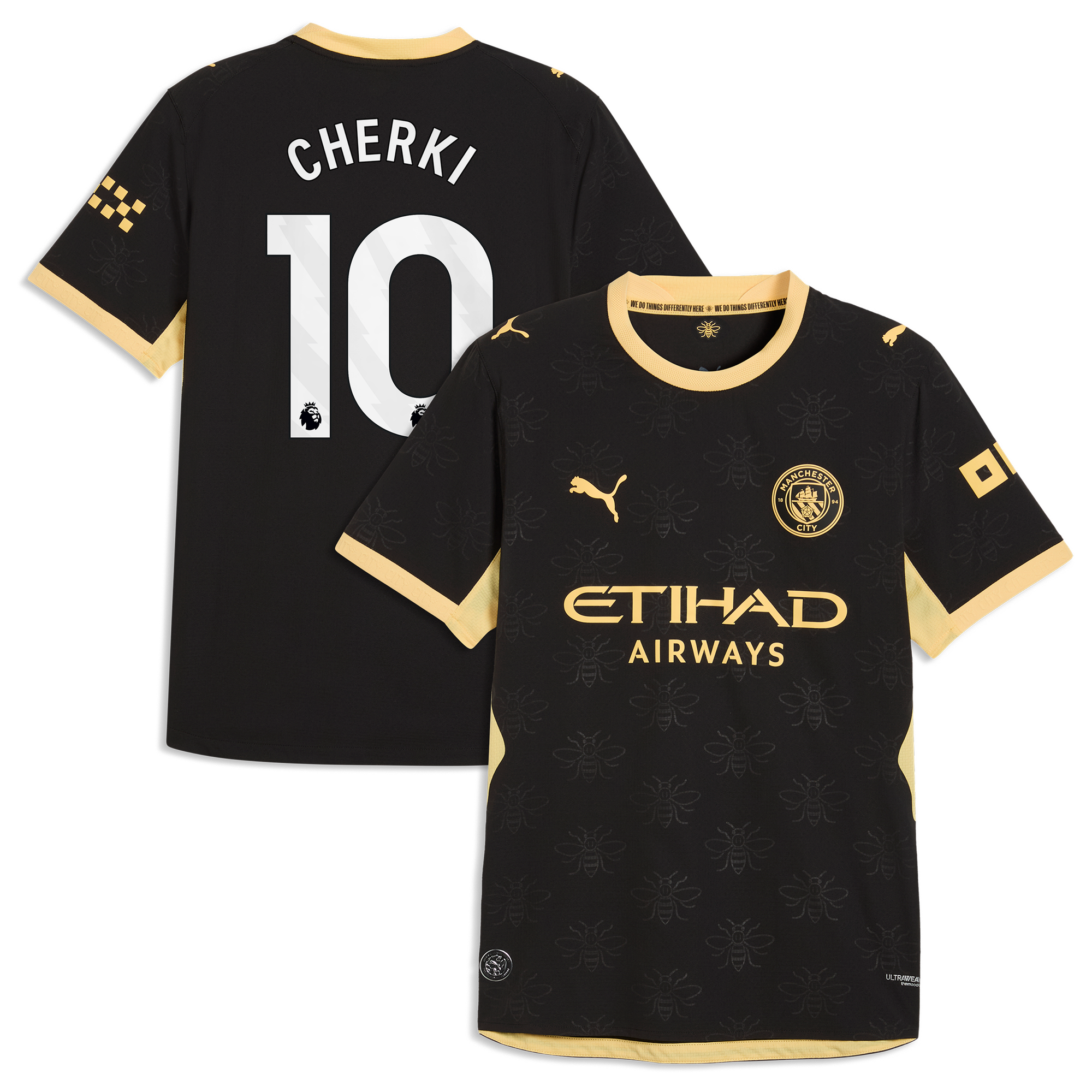 Maillot Extérieur Authentic Manchester City PUMA 26/27 avec flocage Cherki 10