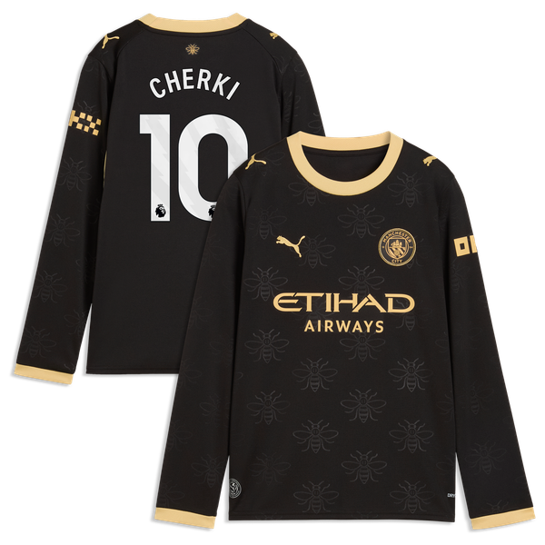 Maillot Extérieur Manchester City PUMA 26/27 - Manches longues - Enfant avec flocage Cherki 10