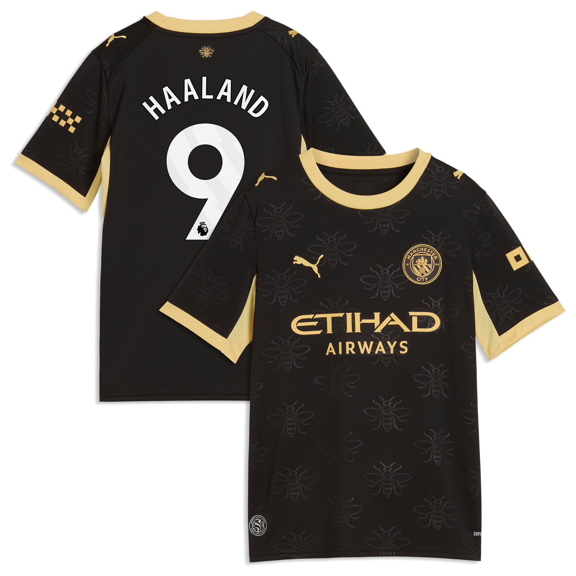Maillot Extérieur Manchester City PUMA 26/27 - Enfant avec flocage Haaland 9