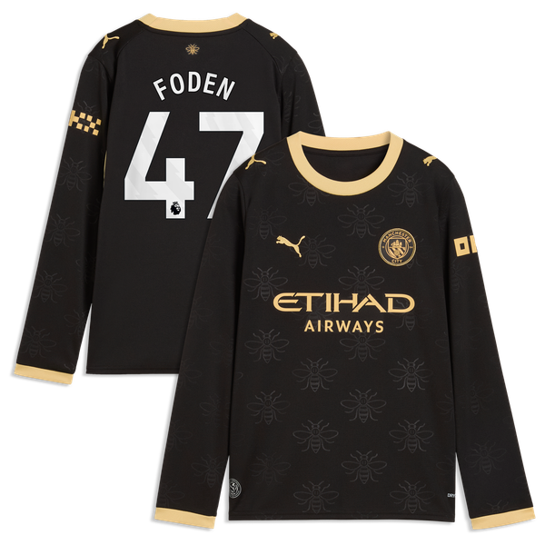 Maillot Extérieur Manchester City PUMA 26/27 - Manches longues - Enfant avec flocage Foden 47