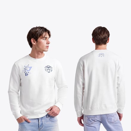 Unleash the Lion Delft Blue Crew Sweatshirt - Mens