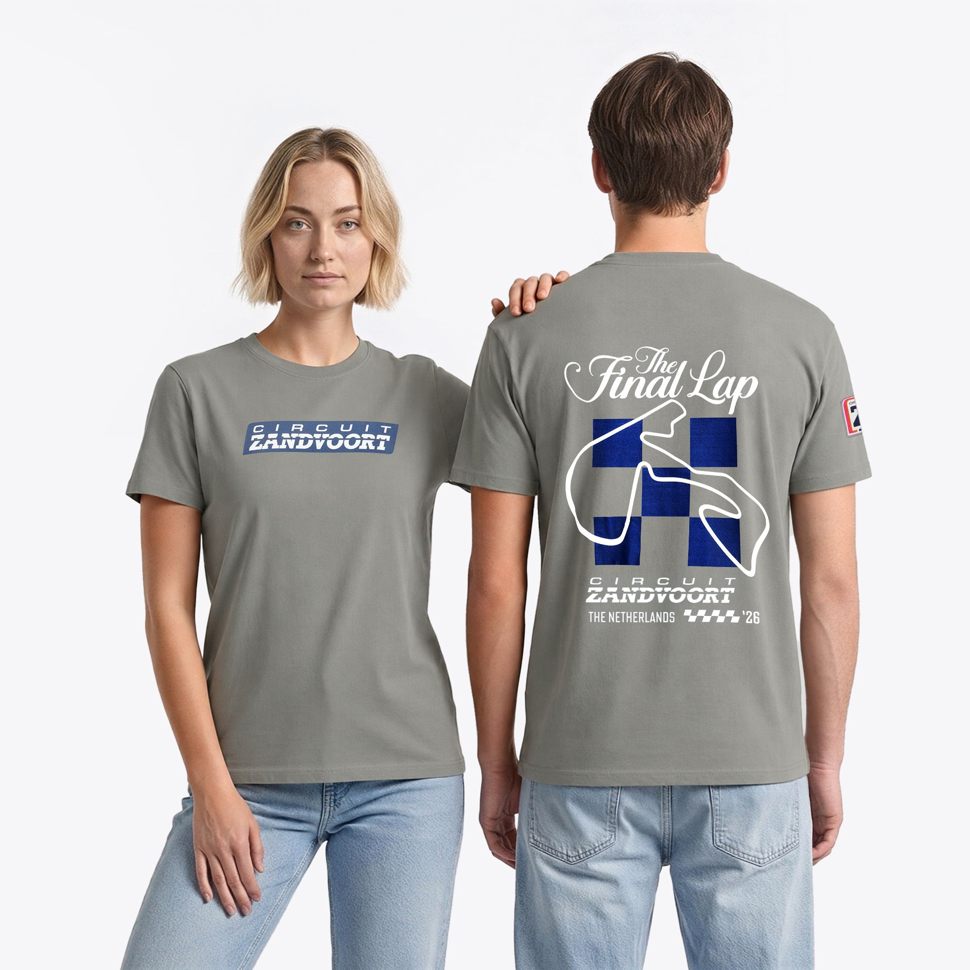 Max Verstappen x Circuit Zandvoort Final Lap Grafik T-Shirt - Grau - Unisex