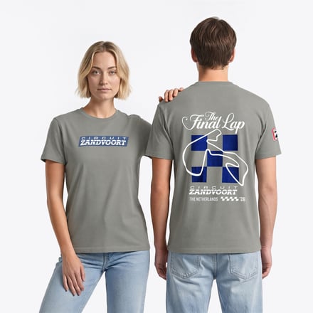 Max Verstappen x Circuit Zandvoort Final Lap T-Shirt - Grey – Unisex