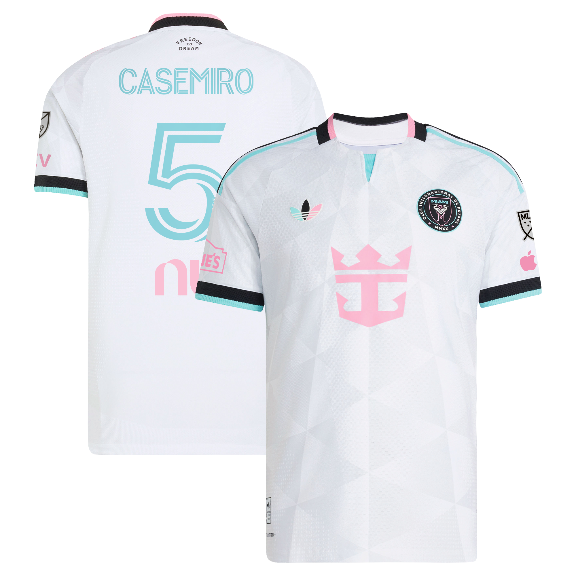 Men's adidas Carlos Casemiro White Inter Miami CF 2026 Third On-Field Authentic Jersey