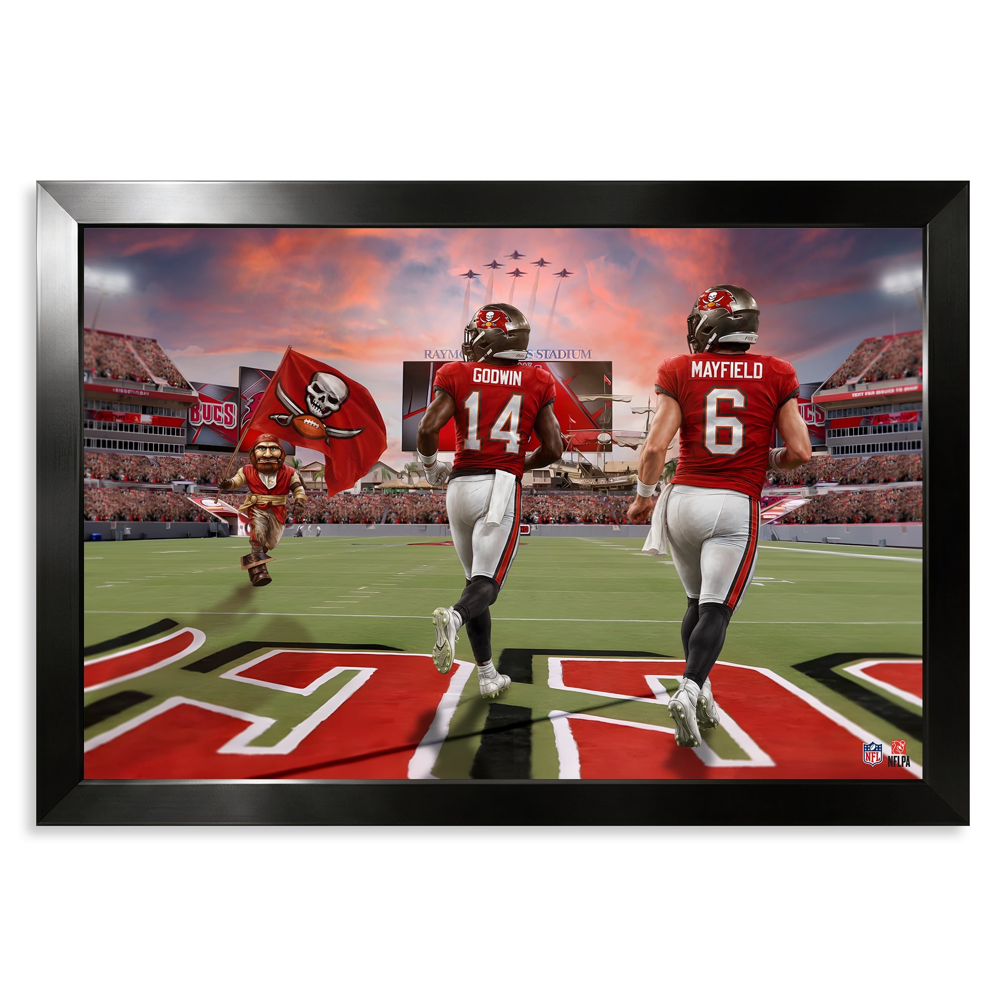 Tampa Bay Buccaneers Chris Godwin Jr. & Baker Mayfield 27" x 39" Two-Player Framed Print