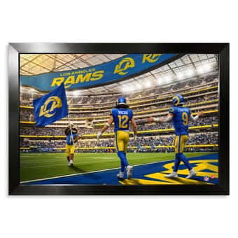 Los Angeles Rams Puka Nacua & Matthew Stafford 14" x 20" Two-Player Framed Print