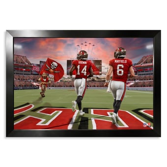 Tampa Bay Buccaneers Chris Godwin Jr. & Baker Mayfield 14" x 20" Two-Player Framed Print