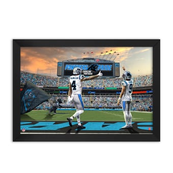 Carolina Panthers Tetairoa McMillan & Bryce Young 14" x 20" Two-Player Framed Print