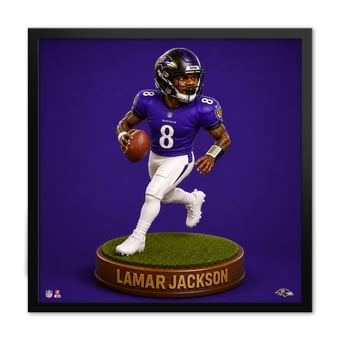 Lamar Jackson Baltimore Ravens 13" x 13" Bobblehead Framed Print