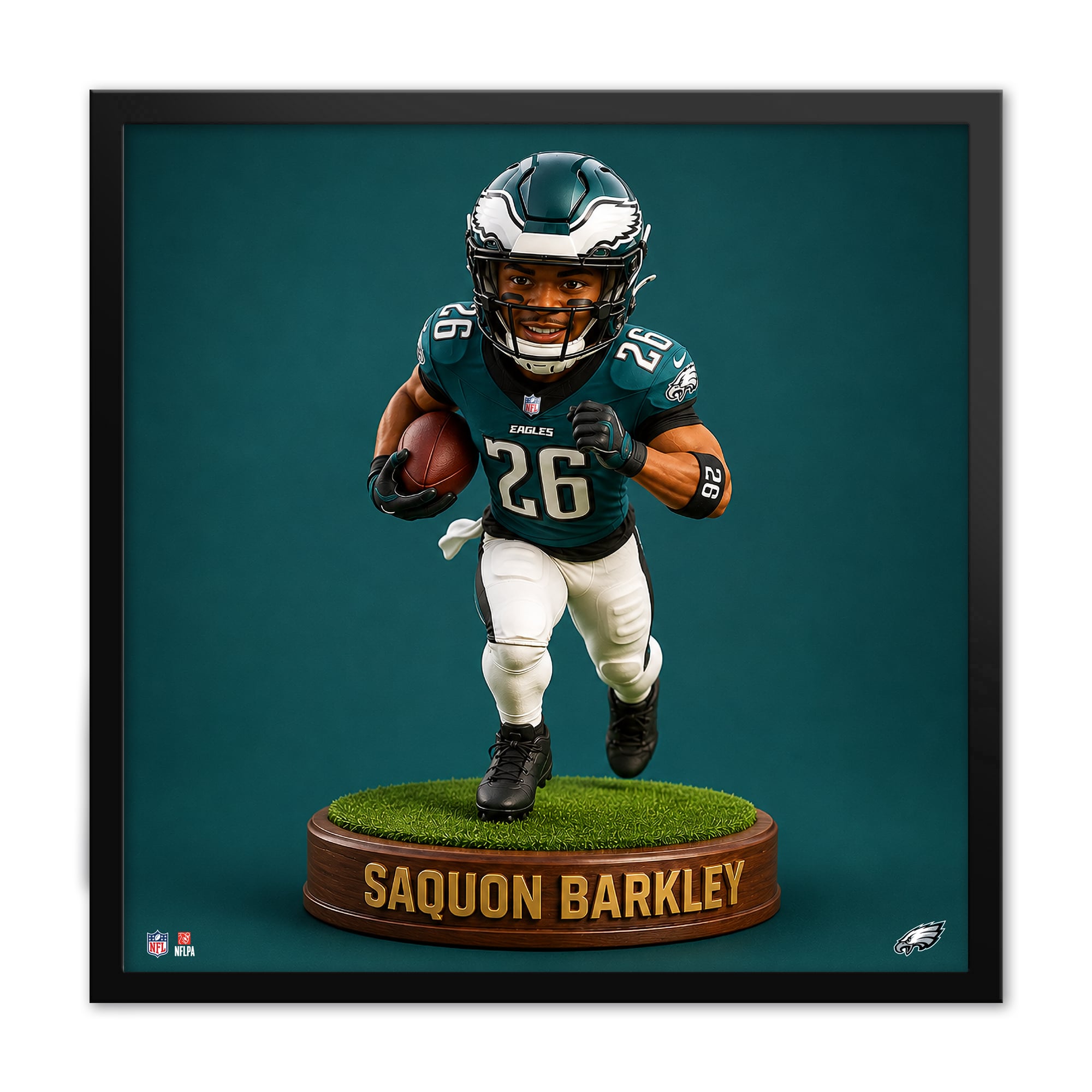 Saquon Barkley Philadelphia Eagles 13" x 13" Bobblehead Framed Print