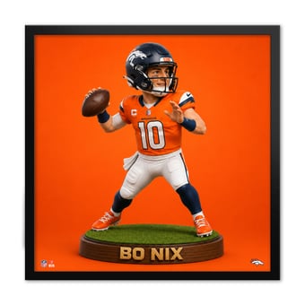 Bo Nix Denver Broncos 13" x 13" Bobblehead Framed Print