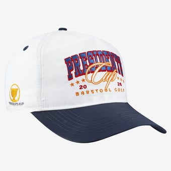 Unisex Barstool Golf White 2026 Presidents Cup Snapback Hat